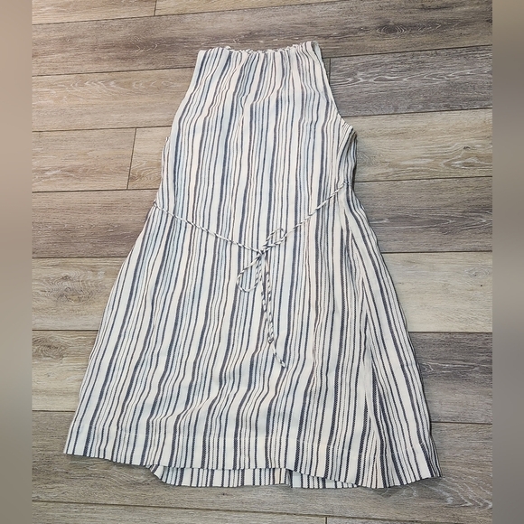 Loft Striped Sleeveless Linen Blend Dress Size Medium - Picture 6 of 7